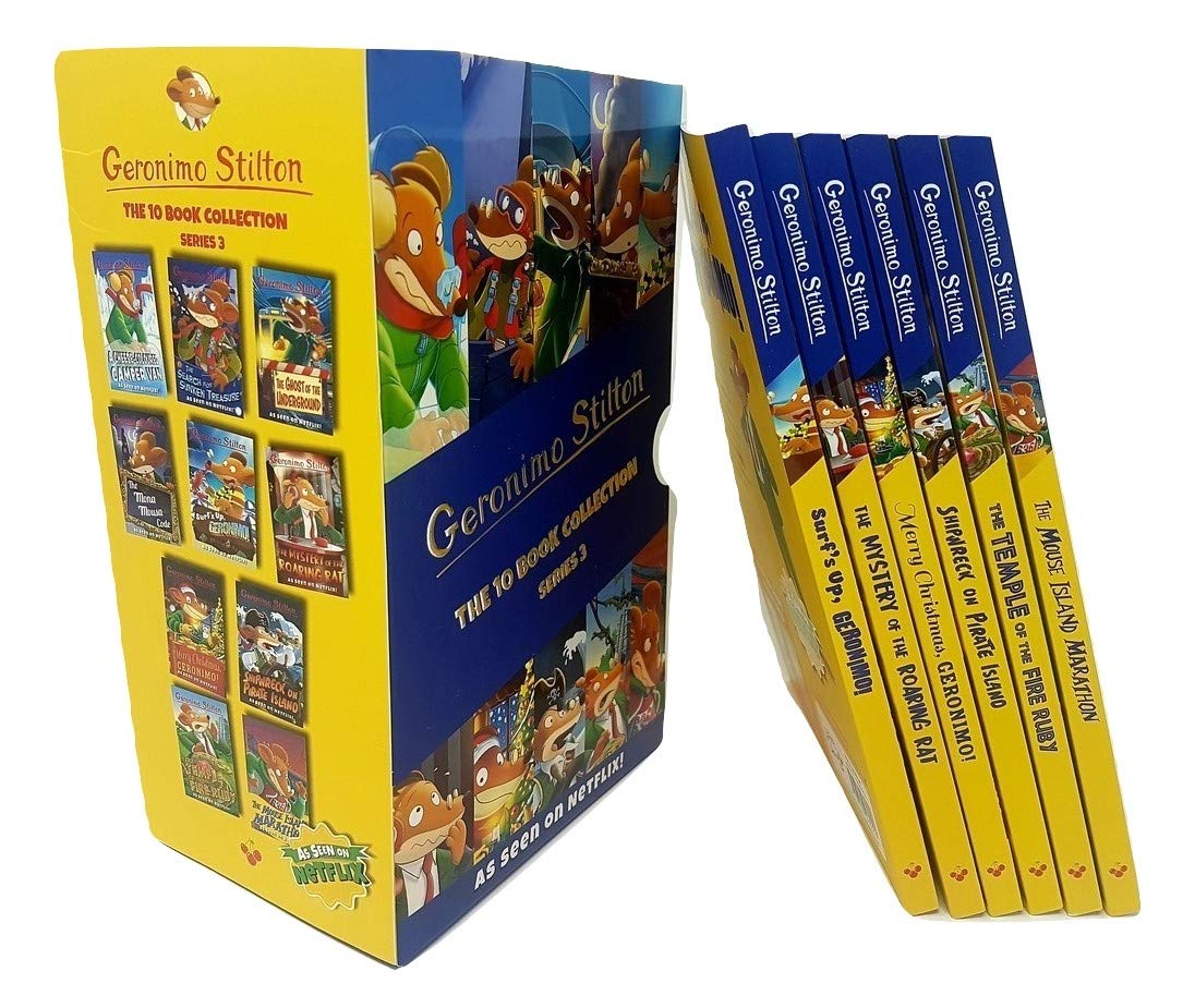 Geronimo Stilton: The 10 Book Collection (Series 3) Box Set (A Cheese-Coloured Camper Van, The Mona Mousa Code ... Surf's Up, Geronimo)