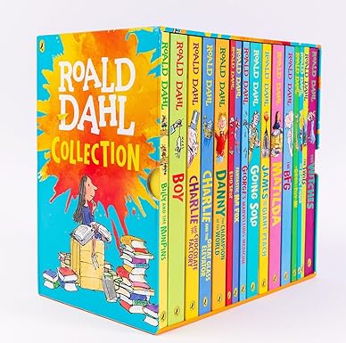 Roald Dahl 16 Books Collection Box Set (George's Marvellous Medicine, Fantastic Mr Fox, The Magic Finger, Esio Trot)