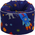 Indoor Round Bean Bag Chair Kids Playing Beanbag Seat Printed Pouffes - Moonlight