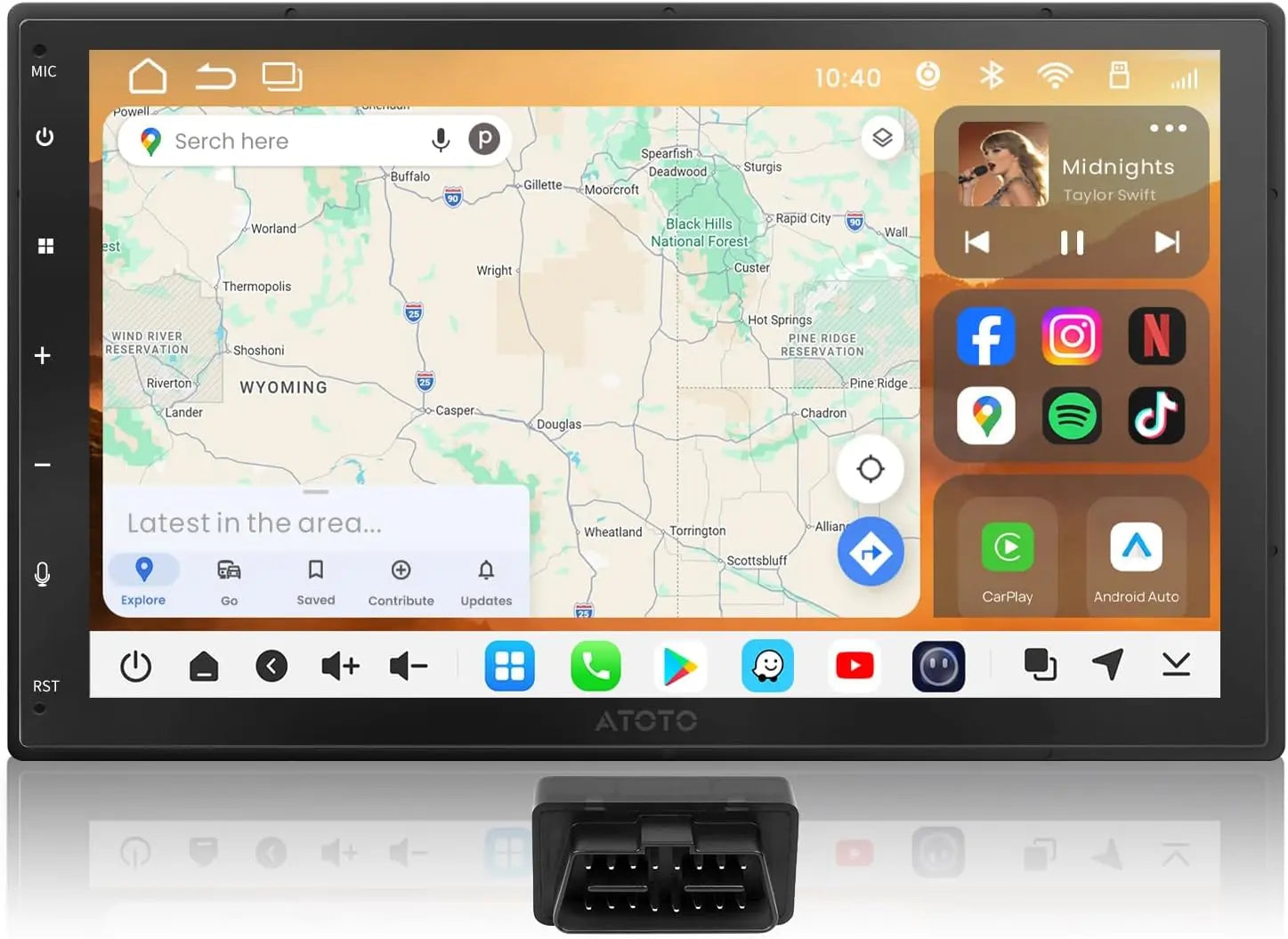 ATOTO S8G2A78UL 7 pollici Autoradio Android con Navigazione, Wireless CarPlay e Android Auto, Doppio Bluetooth con aptX HD, VSV e LRV, Modem 4G