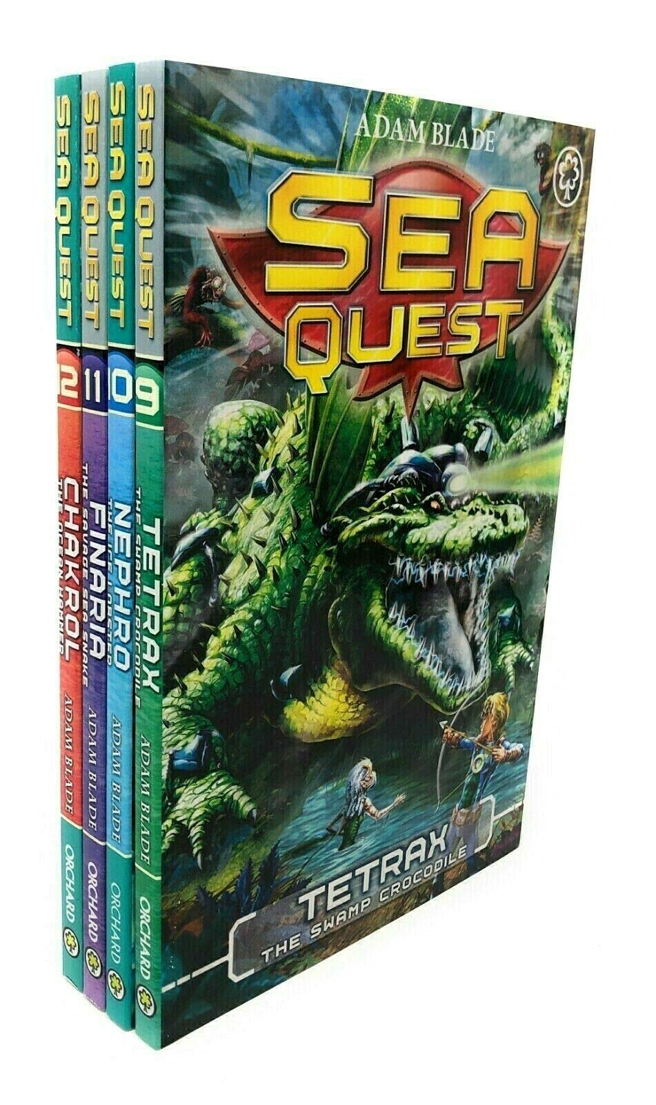 Sea Quest Series 3 Collection 4 Books Set by Adam Blade Tetrax, Nephro, Finaria, Chakrol