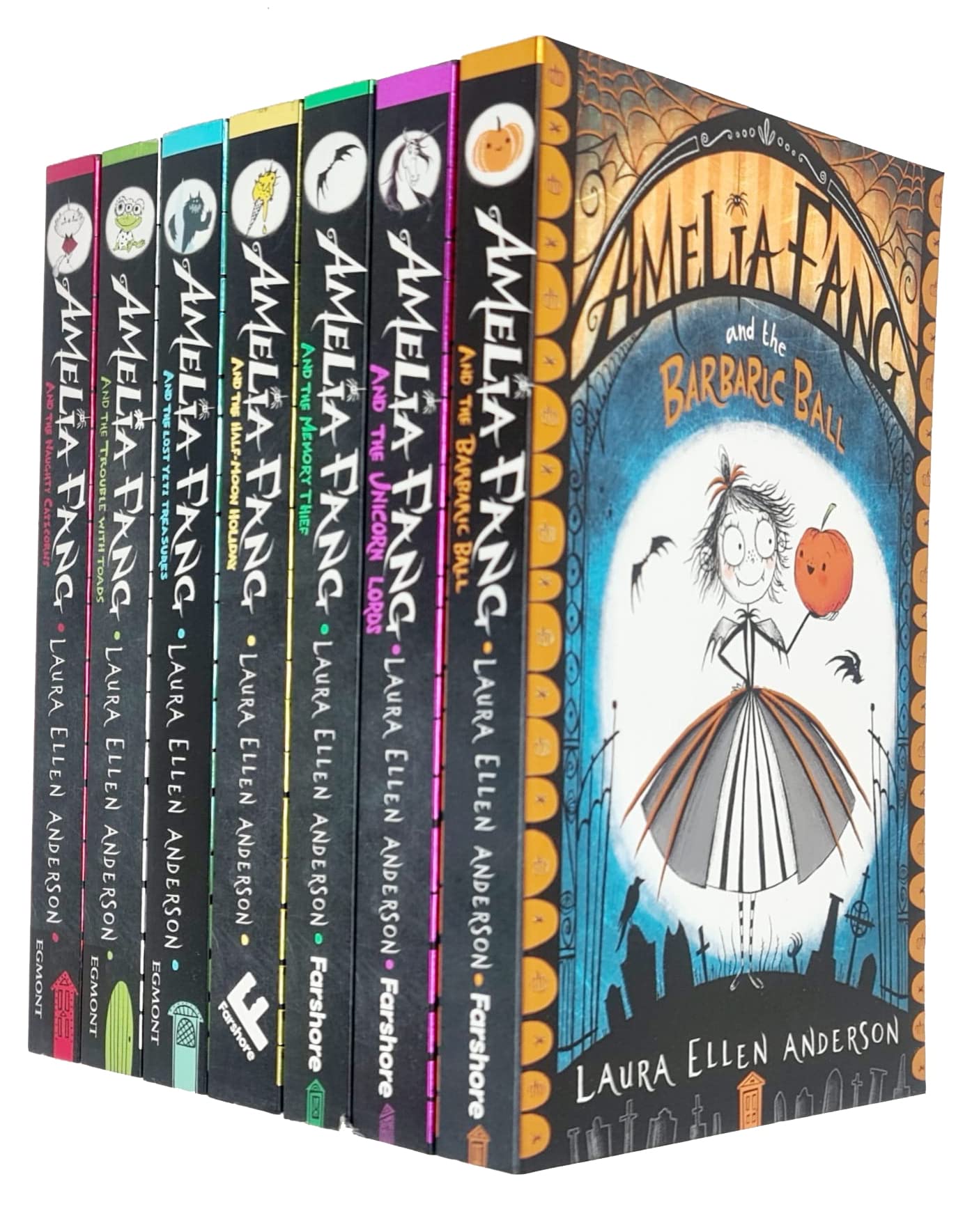 Amelia Fang Series 7 Books Collection Set by Laura Ellen Anderson (Amelia Fang and the Memory Thief, Amelia Fang and the Unicorn Lords)
