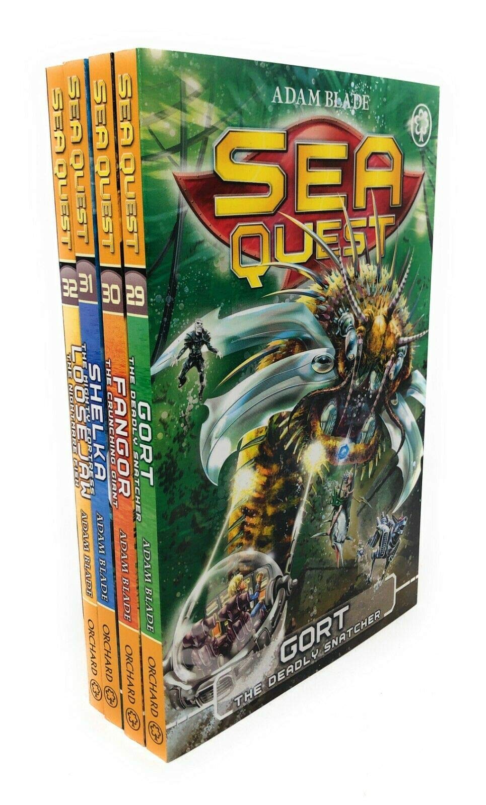Sea Quest Series 8 Collection 4 Books Set by Adam Blade (Gort, Fangor, Shelka, Loosejaw)