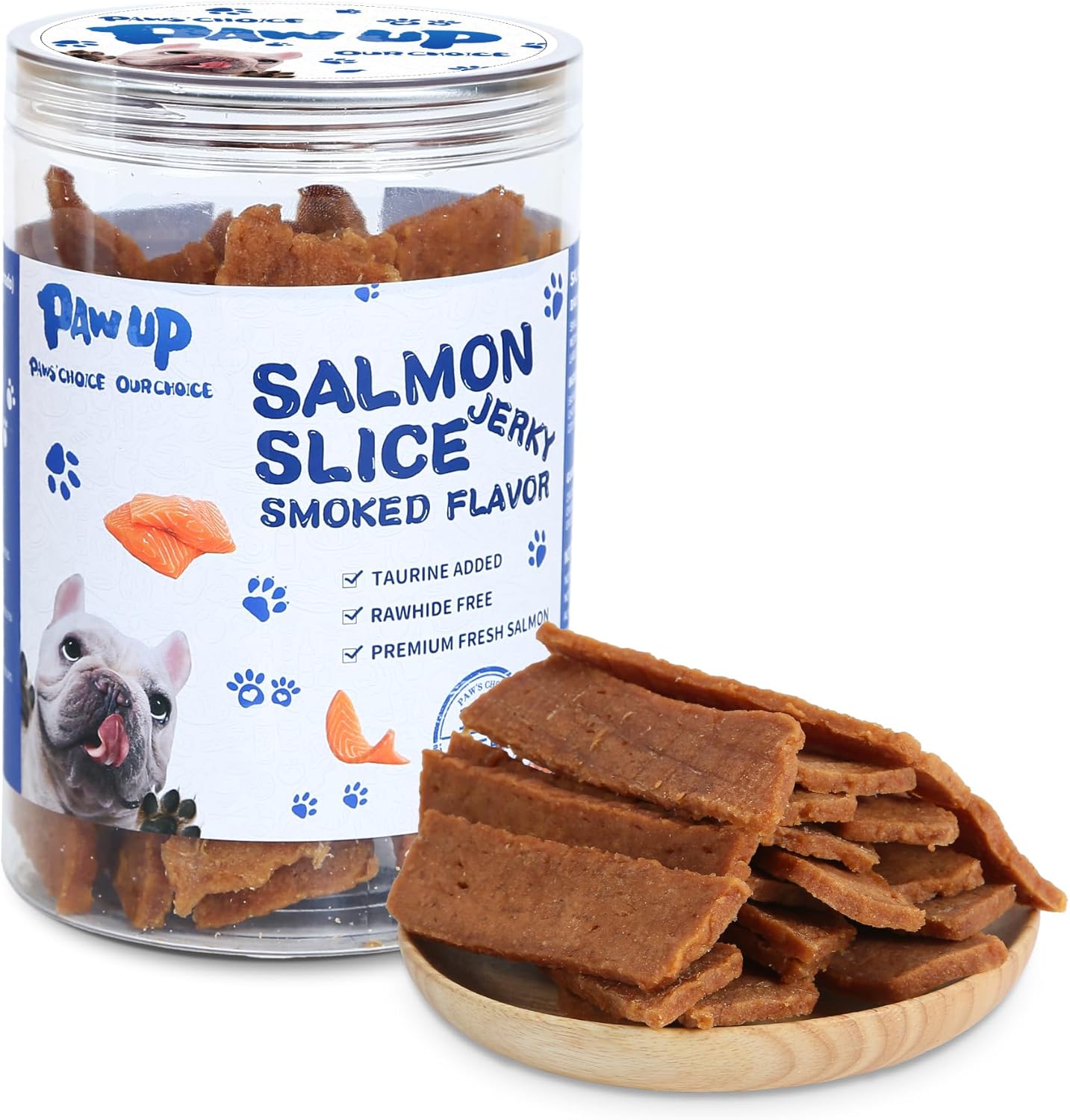 Salmon Strips Dog Treats, High-Protein Omega 3-6 Snacks for Dogs, 12.5 oz - Slice