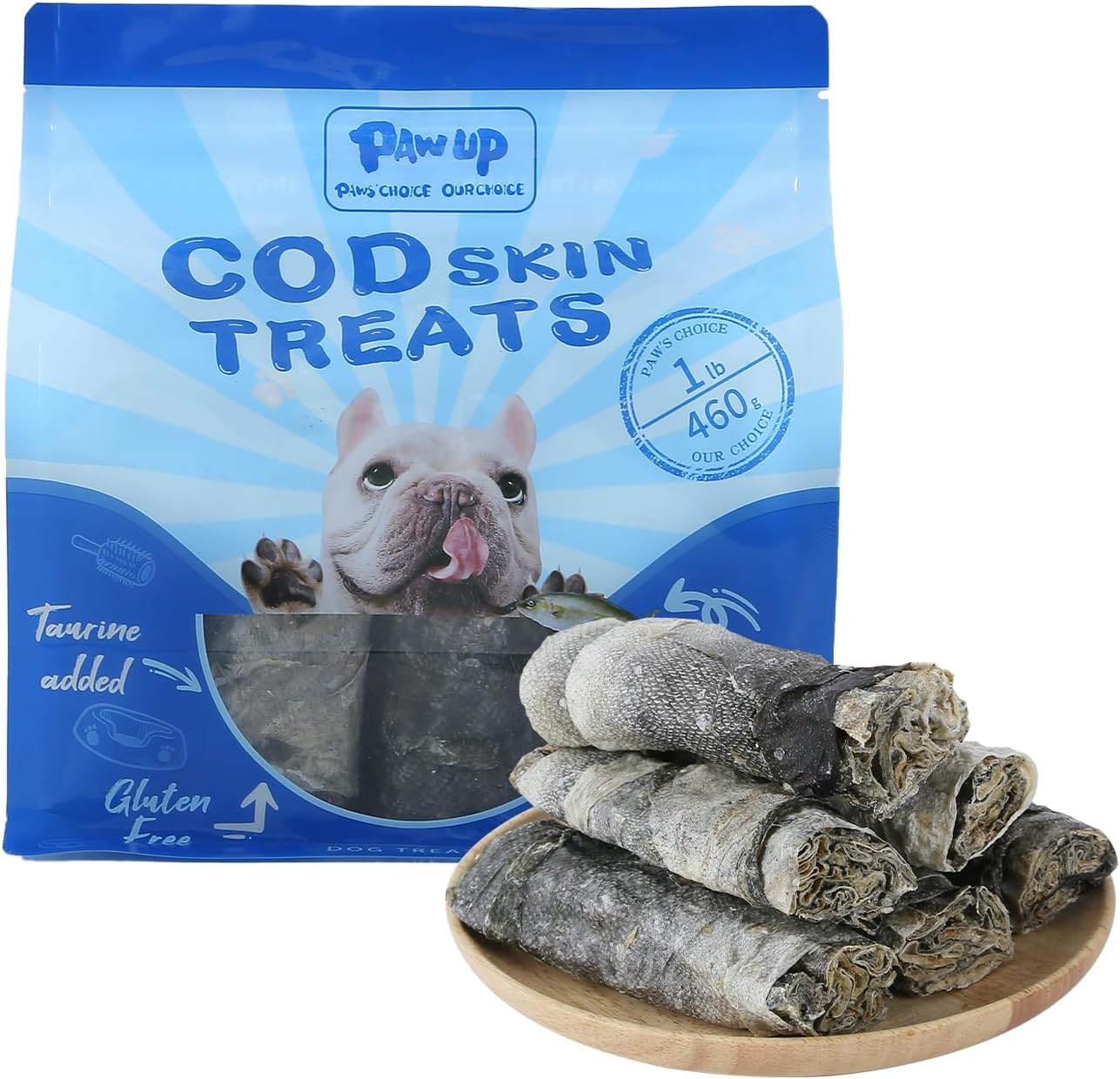 Cod Skin Dog Treats, Omega-3 Rich Single-Ingredient Chews, 16.2 oz