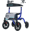 HFK-9210KDB All Terrain Dual-Brake Rollator Walker 12" Wheels - Blue