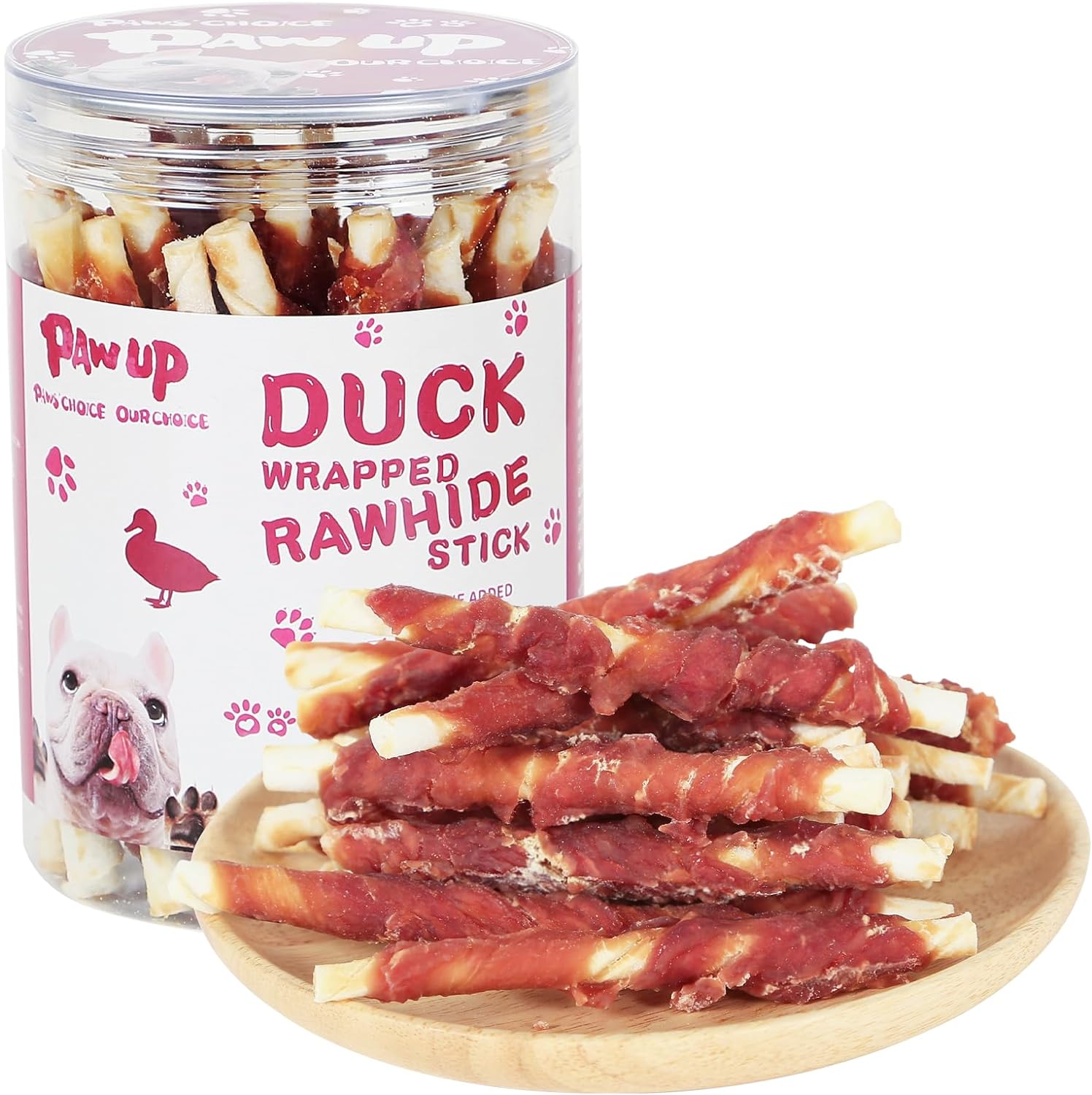 Duck Rawhide Stick Dog Treats, Long-Lasting Chews for Small Dogs, 12.5 oz