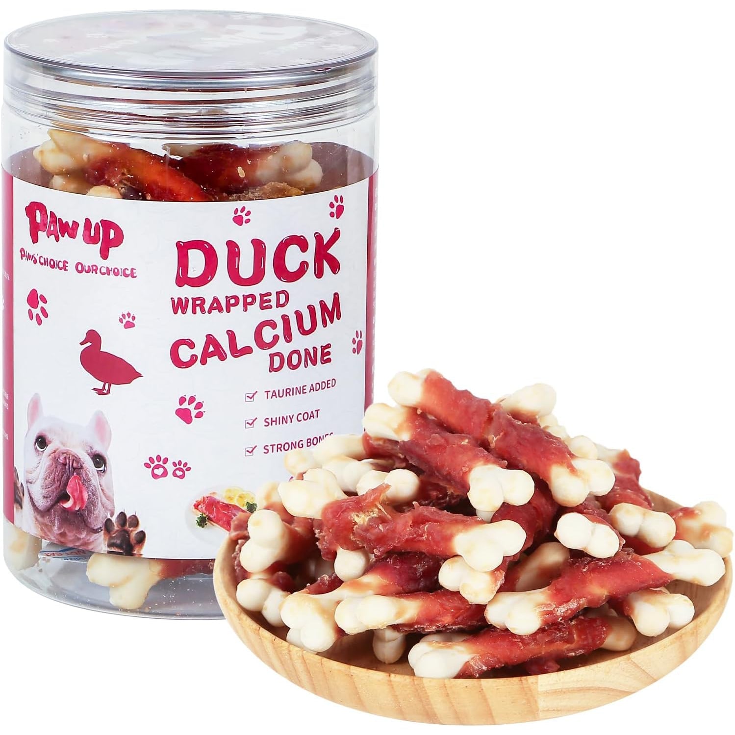 Duck Calcium Bone Dog Treats, Rawhide-Free Chews for Small Dogs, 12.5 oz