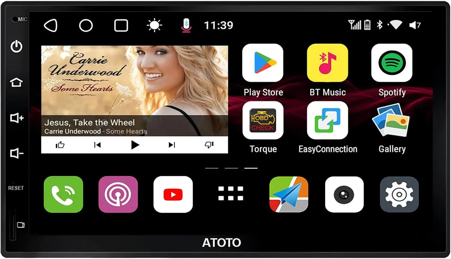 [Nuevo] ATOTO S8 Premium Android Audio Radio, CarPlay inalámbrico y Android Auto, Pantalla QLED de 7 Pulgadas, Dividida, BT Doble con aptX HD,