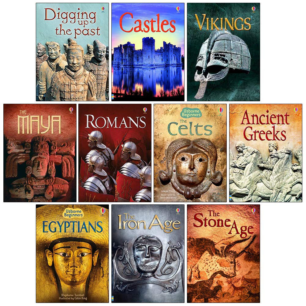Usborne Beginners History 10 Books Set (Castles, Vikings, Romans, The Celts, & MORE!)