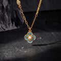 Luck & Protection – Enamel Four-Leaf Clover Necklace