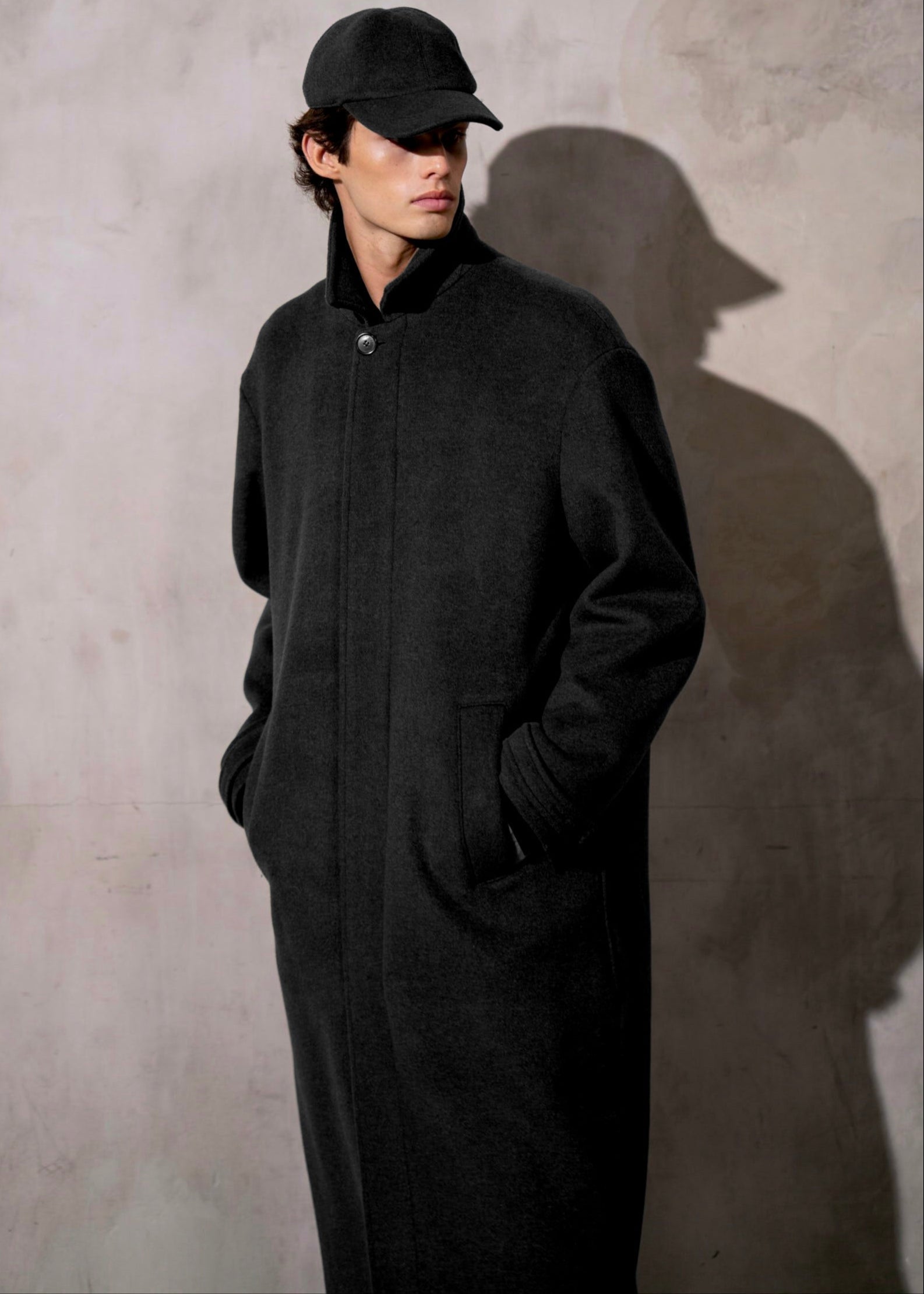 WOOL MAC COAT  - Noir - M
