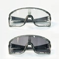 Cycling Glasses Vibel, Color Changing, Bonus Polarizer - Transparent gray frame transparent lenses