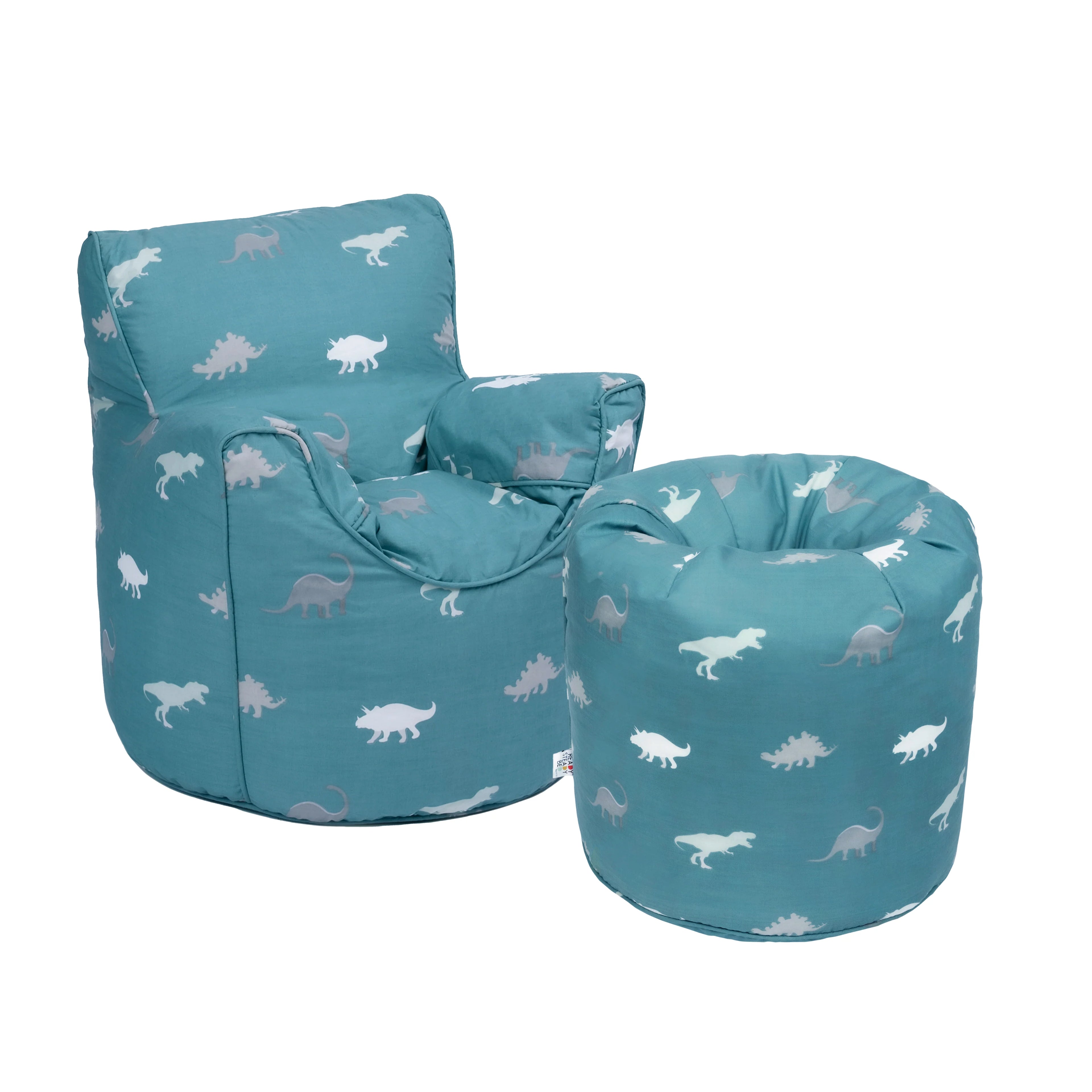 Kids Bean Bag Chair & Round Beanbag with Carry Handle - Rex