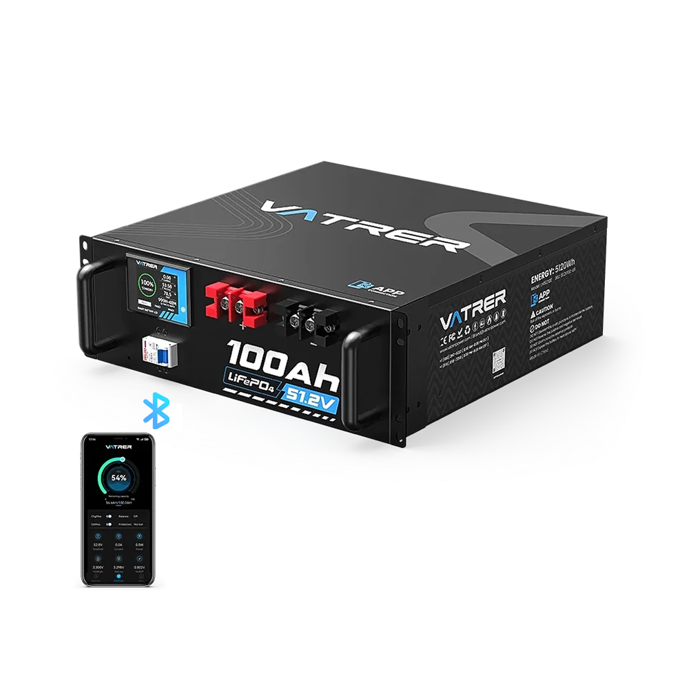 【UL】Vatrer 48V (51.2V) 100Ah Server Rack Lithium Battery - 1 PACK