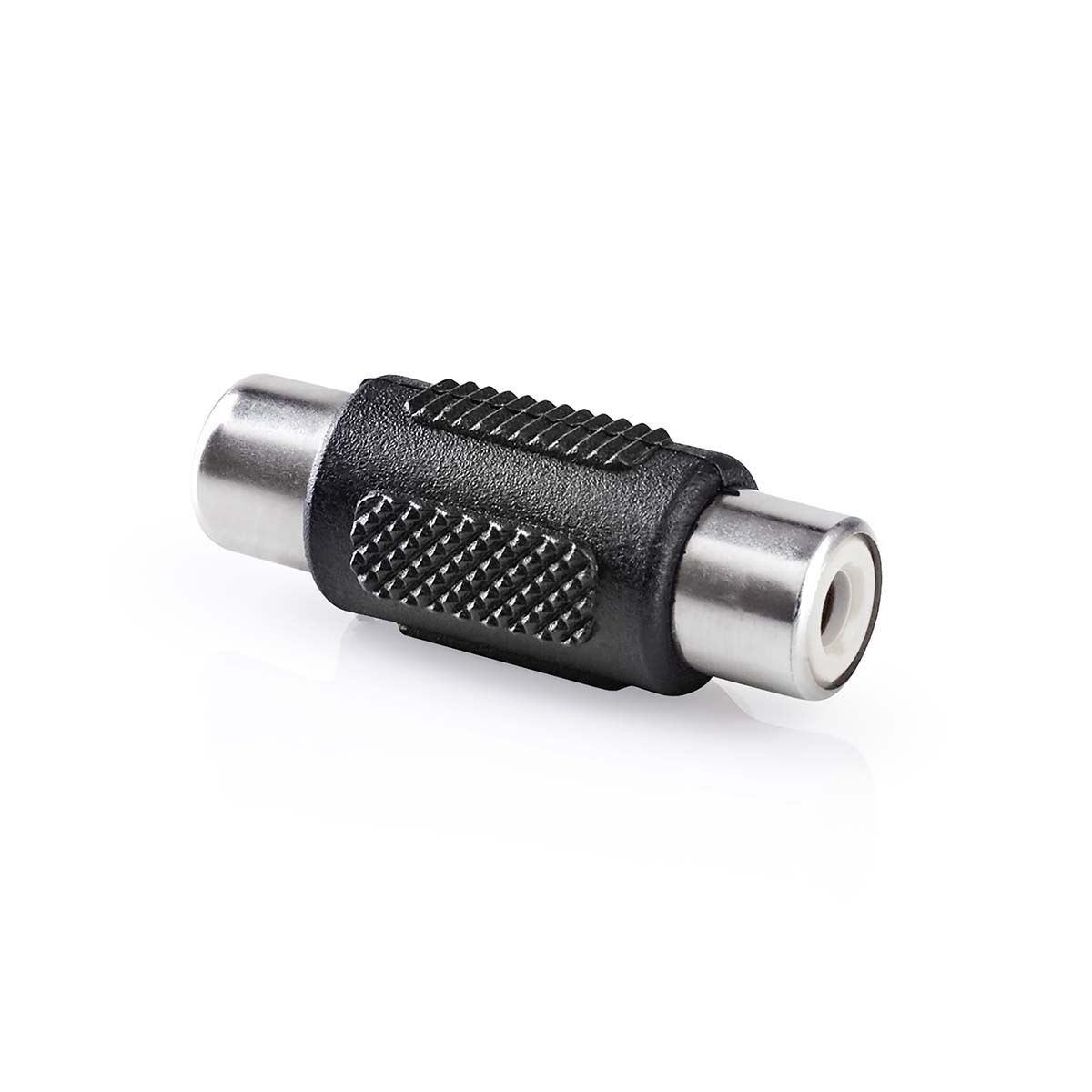 Nedis Mono Audio Adapter | RCA Female | RCA Female | Nickel Plated | Straight | ABS | Black | 1 pcs | Box