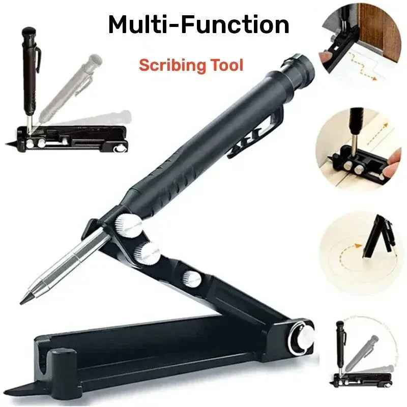 8-in-1 Multi-Function Scribing Tool | Carpenter Pencil | Woodworking Marking