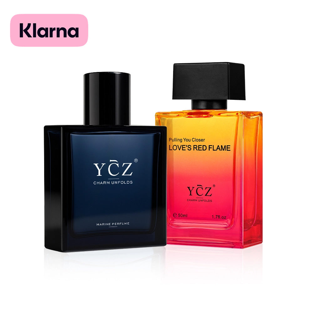 YCZ Midnight Marine & Love's Red Flame Eau De Parfum-Klarna - 3.38 oz / 100 ml