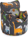Printed Bean Bag Chair Kids Indoor Childrens Bean Bags Highback Pouffes - Africa