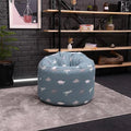 Indoor Round Bean Bag Chair Kids Playing Beanbag Seat Printed Pouffes - Rainbow