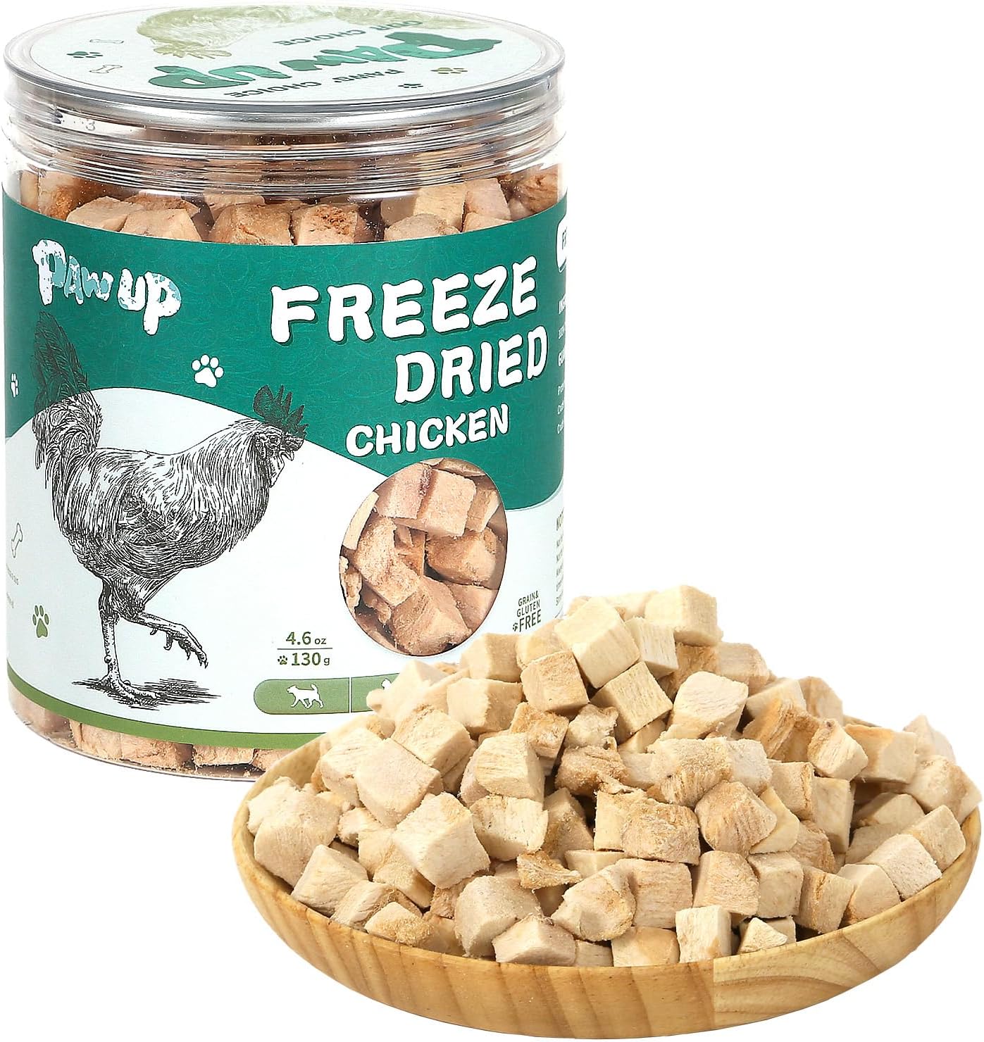 Freeze-Dried Chicken Treats for Dogs & Cats, High-Protein Single-Ingredient Snacks, 4.6 oz