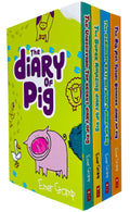 Emer Stamp 4 Book Collection Diary Of Pig Series Featuring Four Pig Diary Titles