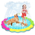 Raxurt Dog Pool, 51 Inch Splash Sprinkler Pad for Dogs Thickened Durable Upgrade Bath Pool Pet Summer Outdoor Water Toys, Colorful