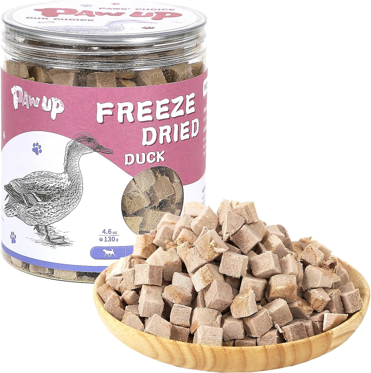 Freeze-Dried Duck Breast Treats for Dogs & Cats, High-Protein Snacks, 4.6 oz