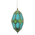 Orientalische Hängelaterne Selma - Blau-Grün