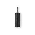 Nedis Stereo Audio Adapter | 3.5 mm Male | 6.35 mm Female | Nickel Plated | Straight | ABS | Black | 1 pcs | Box