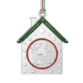 Christmas House with Reindeer Tree Decoration