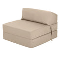 Water Resistant Single Z Bed for Kids Chair Bed Folding Mattress Futon Sofa Bed - Stone