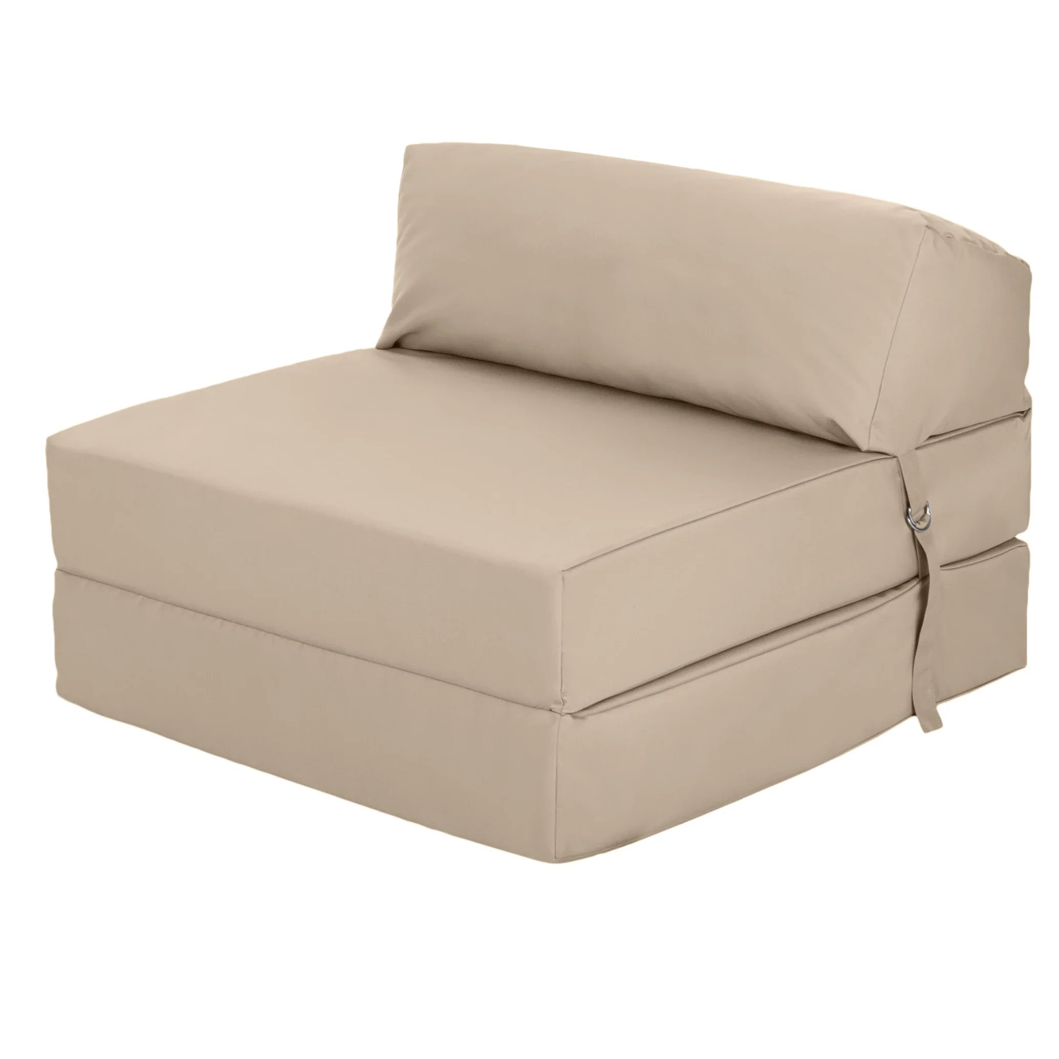 Water Resistant Single Z Bed for Kids Chair Bed Folding Mattress Futon Sofa Bed - Stone