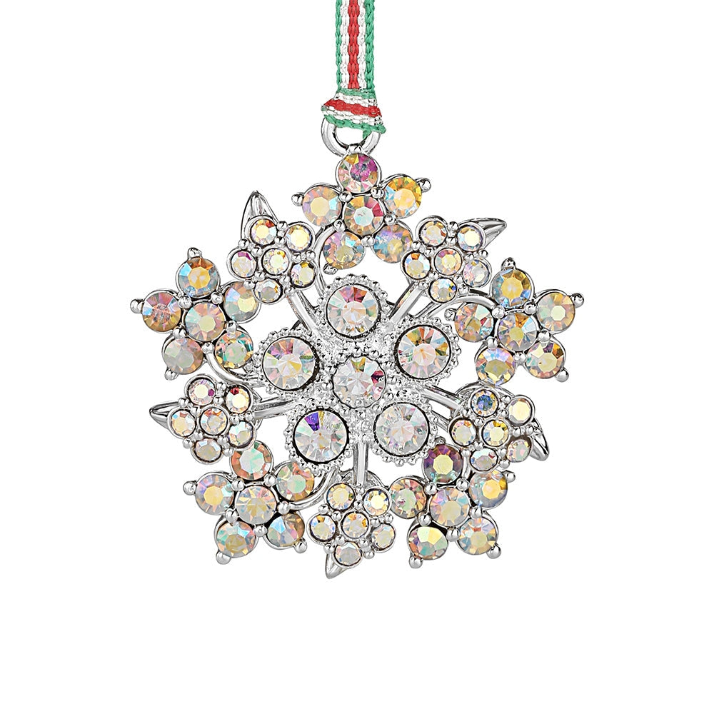 Snowflake with AB Crystals Christmas Tree Decoration