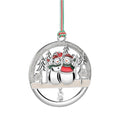 Snowman Couple Round Christmas Tree Decoration