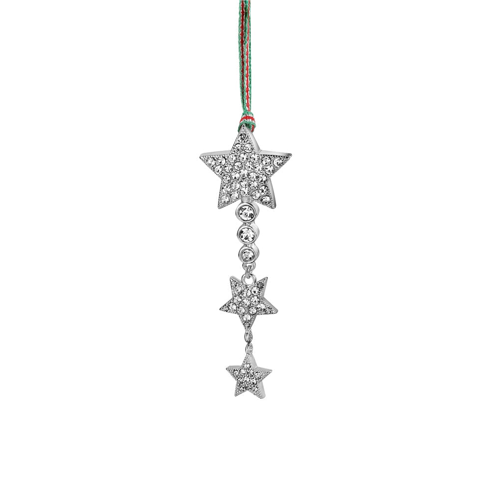 Star with Clear Stone Christmas Tree Decoration