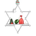 Star with Santa Christmas Tree Decoration