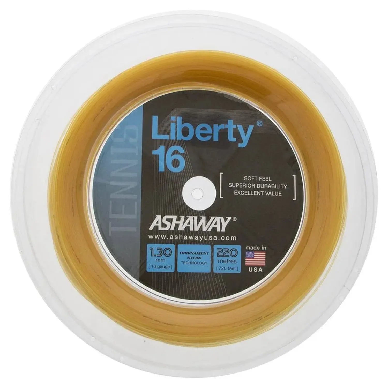 Liberty 16G Tennis String Reel - Gold