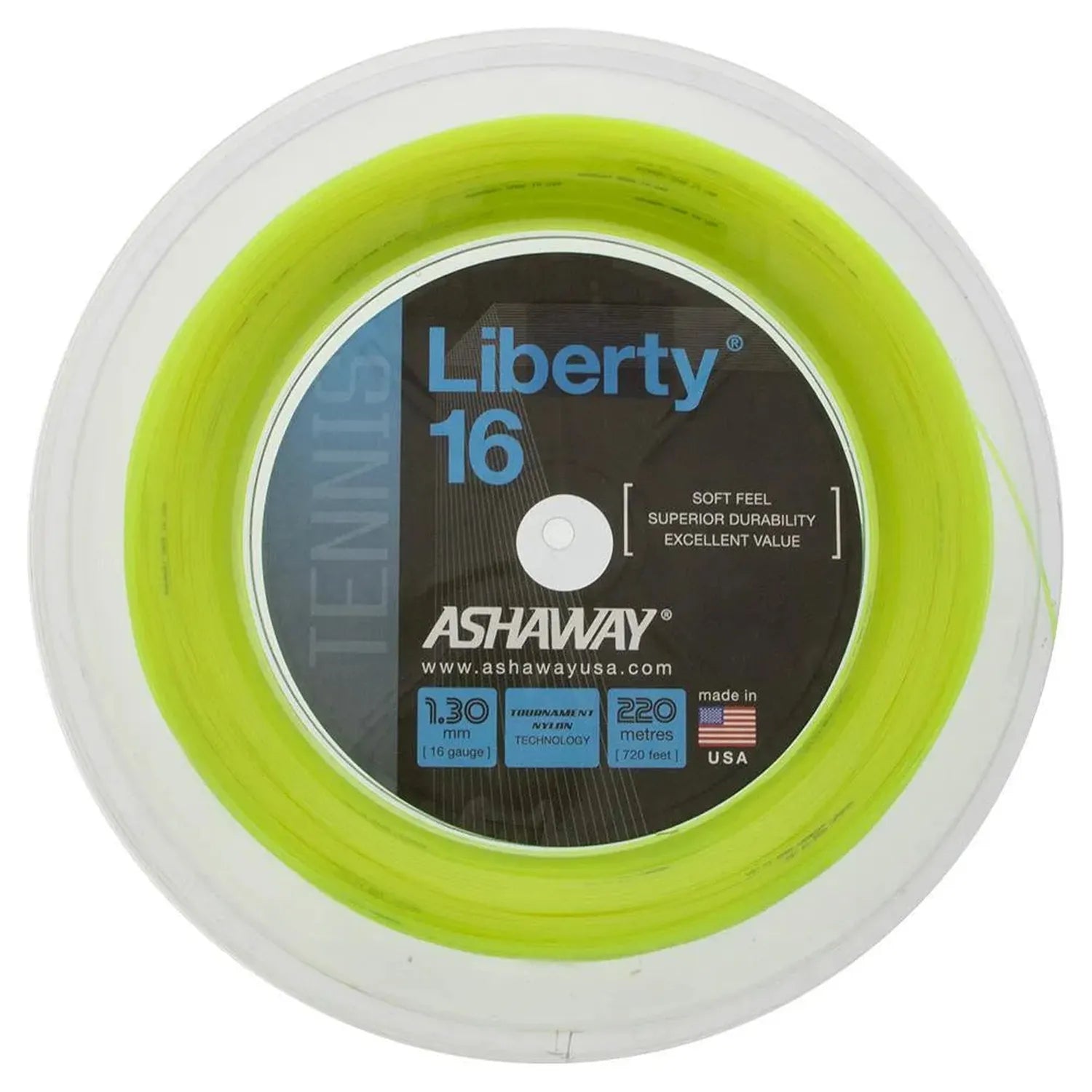 Liberty 16G Tennis String Reel - White