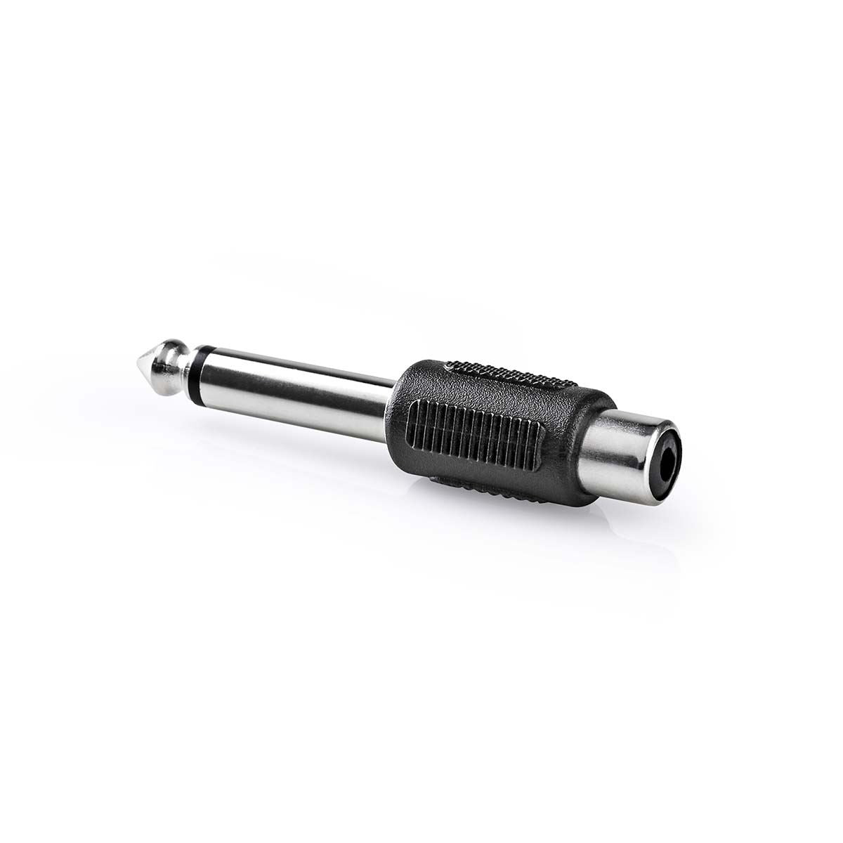 Nedis Mono Audio Adapter | 6.35 mm Male | RCA Female | Nickel Plated | Straight | ABS | Black | 1 pcs | Box