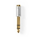 Nedis Stereo Audio Adapter | 6.35 mm Male | 3.5 mm Female | Gold Plated | Straight | Metal | Silver | 1 pcs | Box