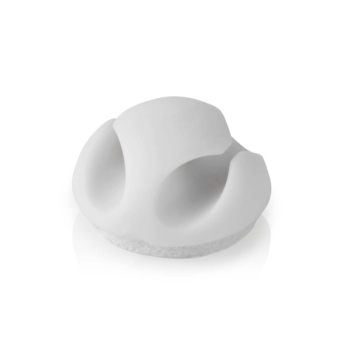 Nedis Cable Management | Cable Clip | Click and Go | 6 pcs | Number of slots: 2 Slots | Maximum cable thickness: 5.3 mm | TPE | White
