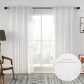 Auriel Semi Sheer Drapes Soft Top - Textured Ivory-895-1