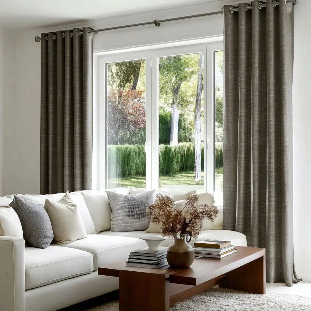 Florence Linen Blend Drapes Grommet - Summer Tan-898-14