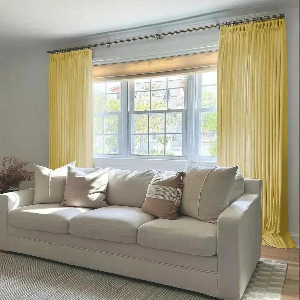 Florence Linen Blend Drapes Pleated - Apricot-898-28