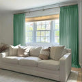 Florence Linen Blend Drapes Pleated - Jade Green-898-31