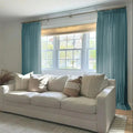 Florence Linen Blend Drapes Pleated - Indigo Blue-898-34