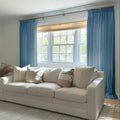 Florence Linen Blend Drapes Pleated - Royal Blue-898-35