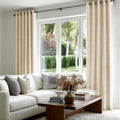 Florence Linen Blend Drapes Grommet - Khaki-898-4