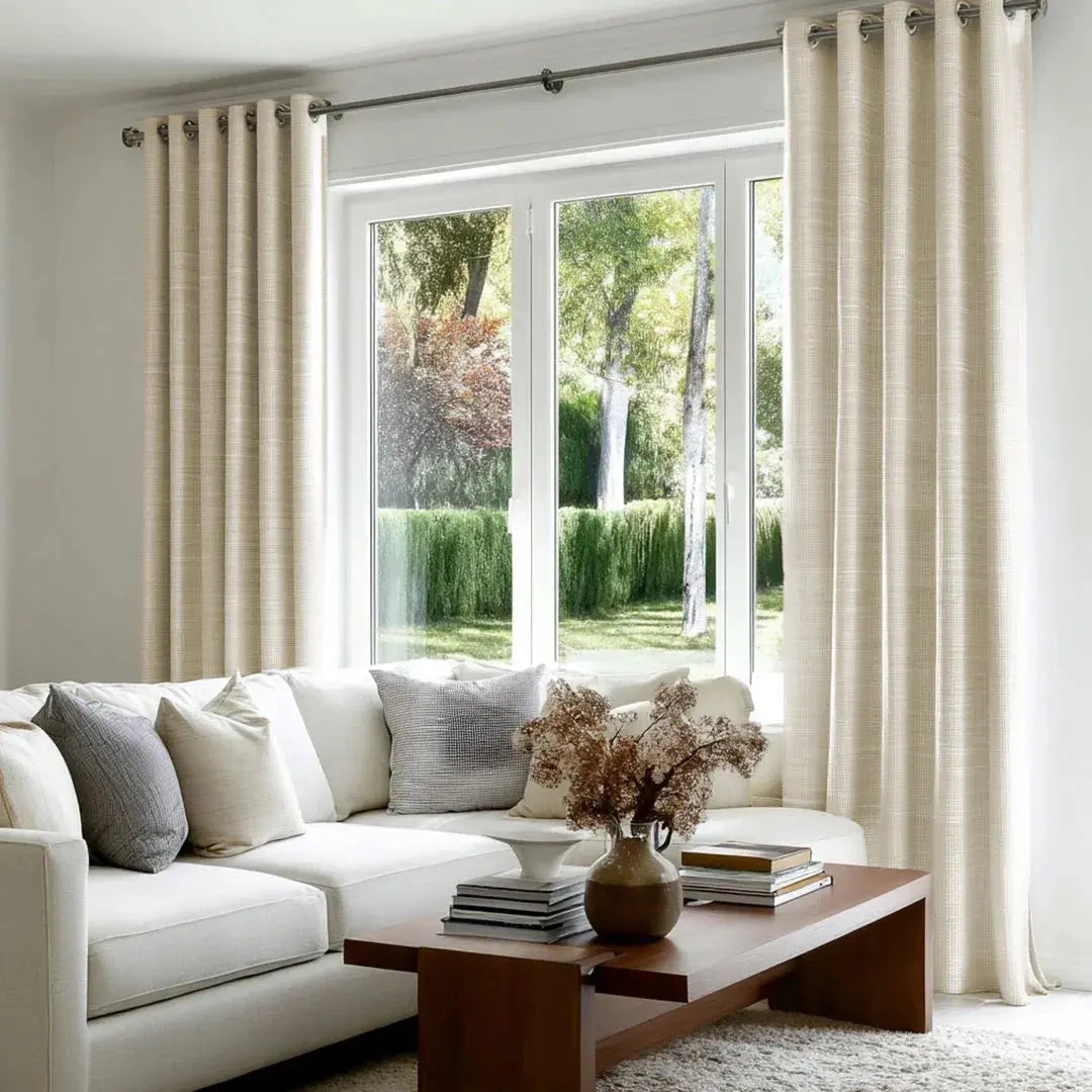 Florence Linen Blend Drapes Grommet - Wheat-898-5